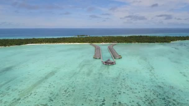 Vue aérienne drone d'exuma dans les bahamas. été 4K — Video