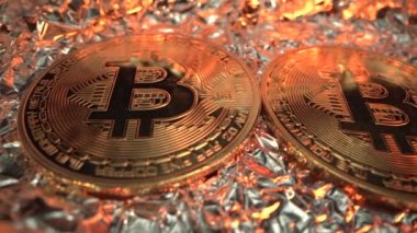 Bitcoin - Bit Coin Btc. Macro Coins madencilikten sonra yarıya inmeden önce yalan söyler. Gelecekteki para birimi. Laowa 24 mm sonda