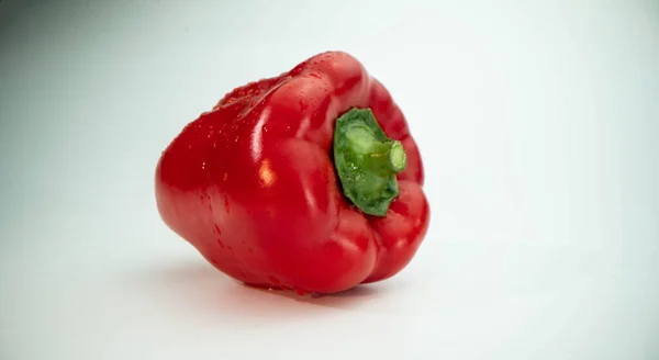 Red bell pepper on an isolated white background — Stock Photo, Image