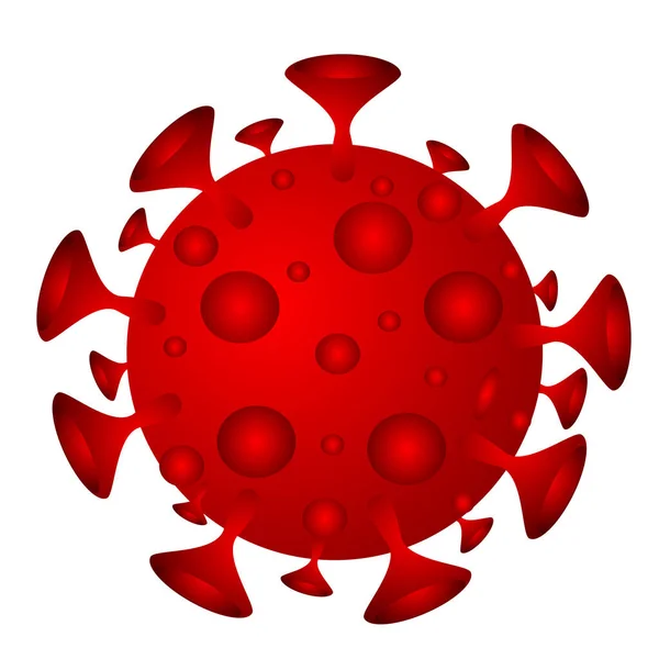 Covid Desain Coronavirus 2019 Dalam Format Vektor Ilustrasi Merah Dengan - Stok Vektor
