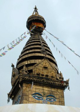 Katmandu, Nepal 'deki Budist tapınağı kompleksi Svayambunath.