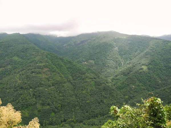 Valle verde entre colinas en Kerala Kochi —  Fotos de Stock