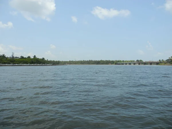 Backwaters Bay in Kerala Kochi — Stock Photo, Image