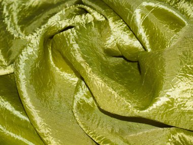 Yeşil kumaş. Ev konforu yaratma kavramı