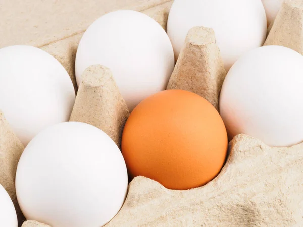 Ωμά Αυγά Κοτόπουλου Ανά Συσκευασία Υγιεινή Διατροφή Και Βιολογική Διατροφή — Φωτογραφία Αρχείου