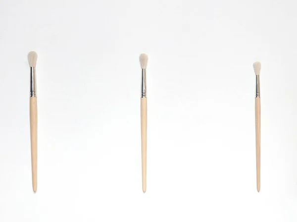 Three Paint Brushes White Background — Stock Photo, Image