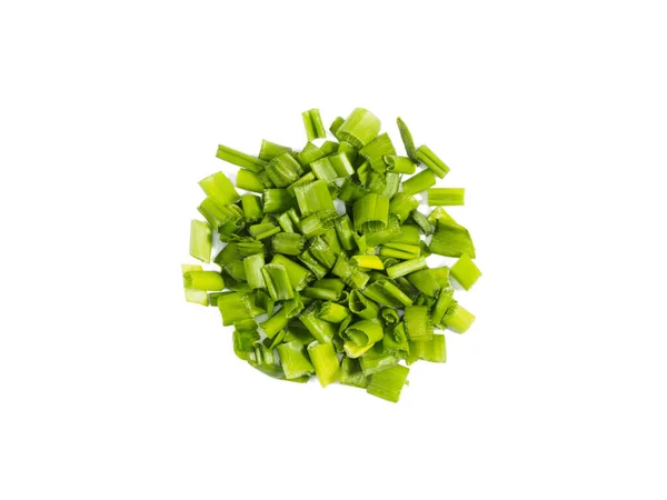 Egy Csomó Zöld Hagyma Fehér Alapon Egészséges Táplálkozás Ayurveda Természetgyógyászat — Stock Fotó