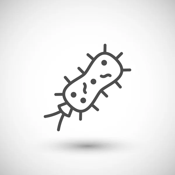 Icono de línea de microbio — Vector de stock