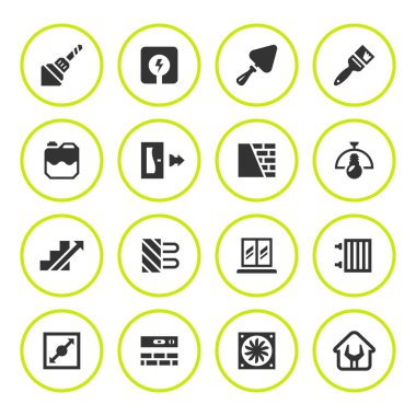 Onarım ve bina Icons set