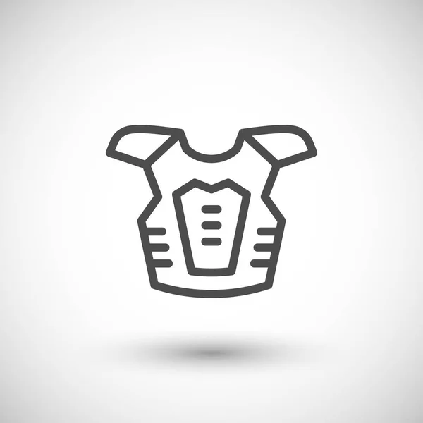 Protector de motocicleta icono de línea — Vector de stock