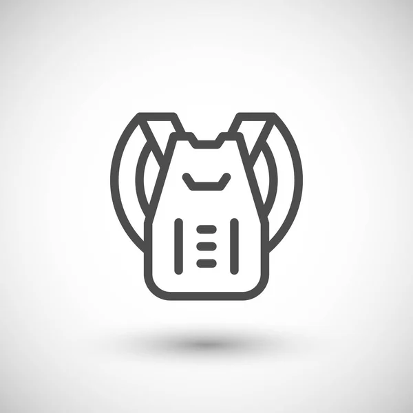 Icono de línea mochila — Vector de stock