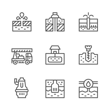 Su geçişli satır Icons set