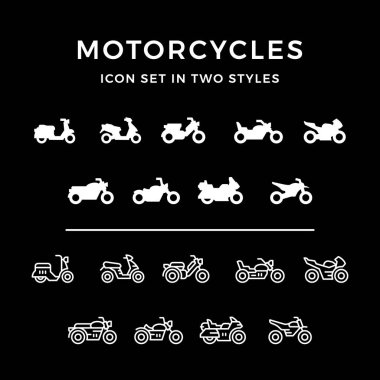 Motosiklet set simgeleri