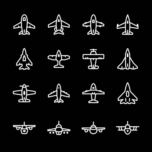 Establecer iconos de línea de plano — Archivo Imágenes Vectoriales