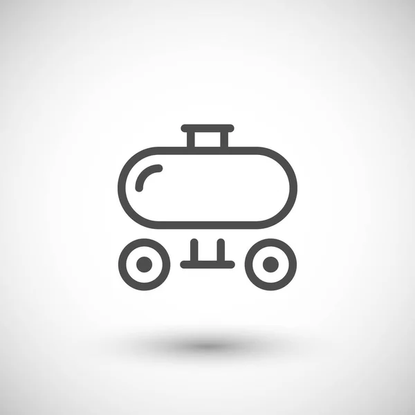 Ícone de linha de tanque de reboque —  Vetores de Stock