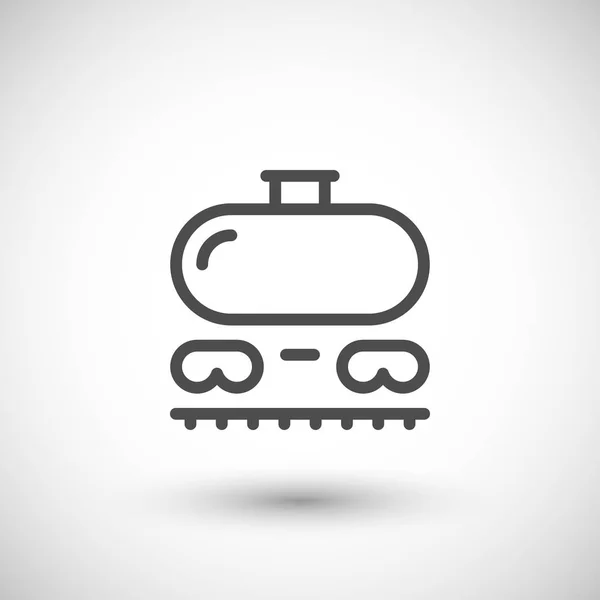 Icono de línea de tanque de ferrocarril — Archivo Imágenes Vectoriales