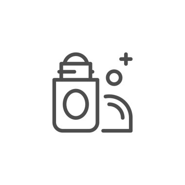 Deodorant satırı simgesi üzerinde rulo