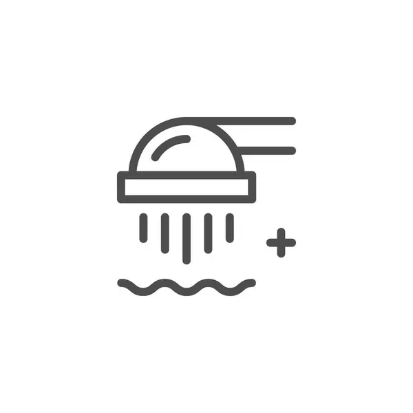 Icono de línea ducha — Archivo Imágenes Vectoriales