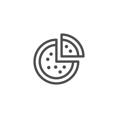 Pizza çizgisi simgesi