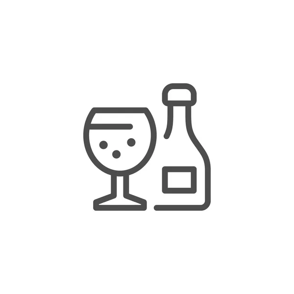 Значок линии алкоголя — стоковый вектор