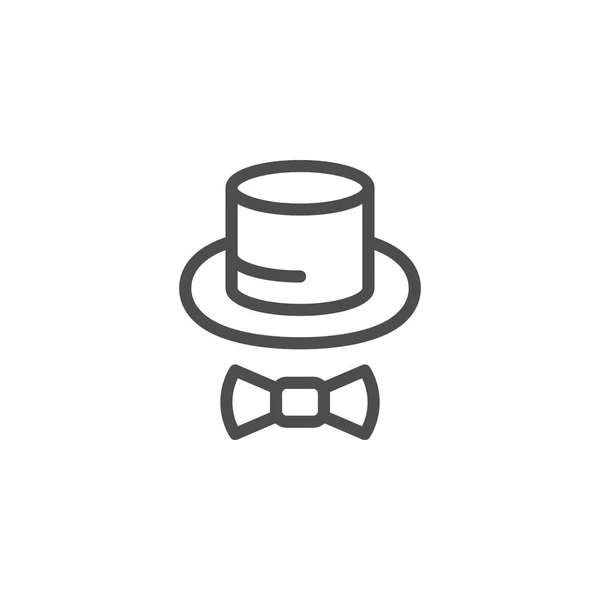 Top hat line icon — Stock Vector