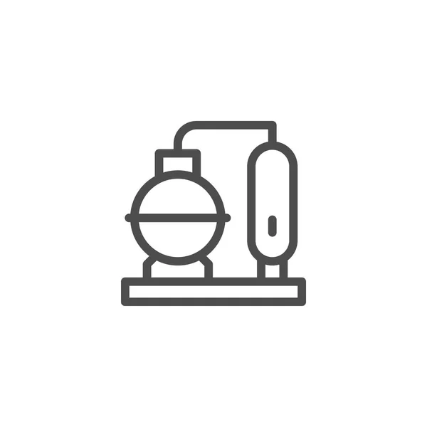 Raffinerie ligne de plante icône — Image vectorielle
