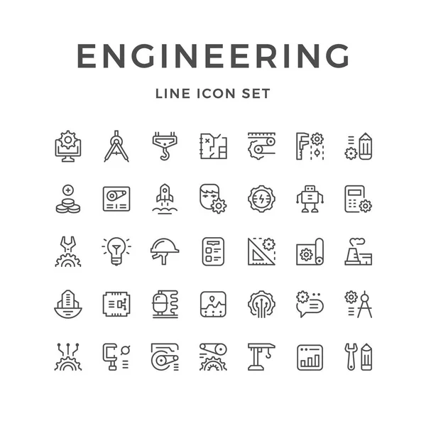 Mühendisliğin çizgi simgelerini ayarla
