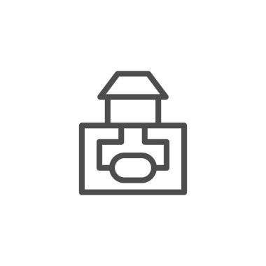 Kanalizasyon sistemi satırı simgesi