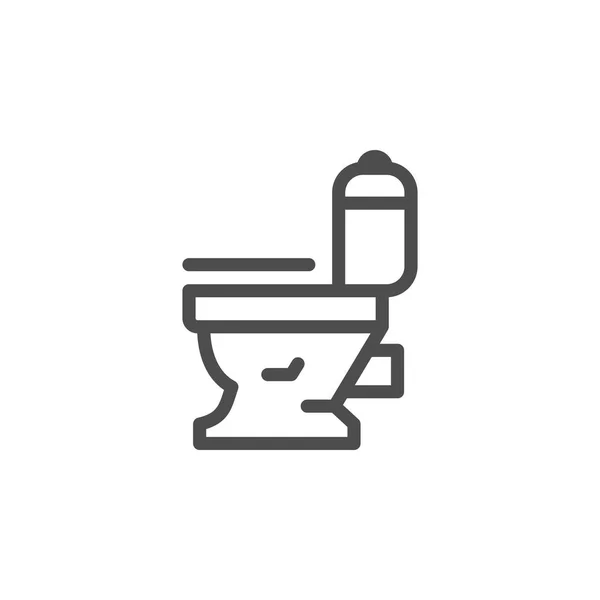 Ícone de linha de banheiro moderno — Vetor de Stock