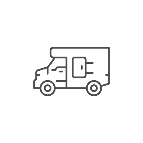 Delivery van line icon — Stock Vector