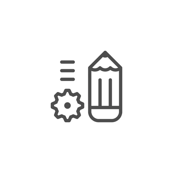 Ikone der technischen Zeichnung — Stockvektor