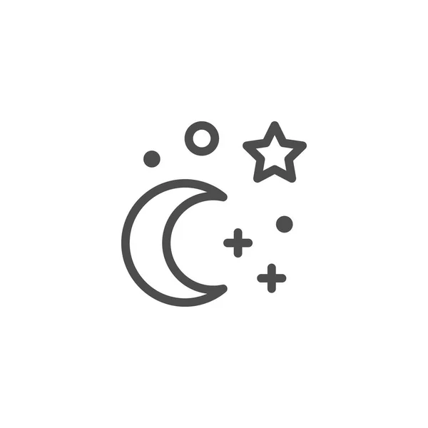 Mond und Sterne säumen das Symbol — Stockvektor
