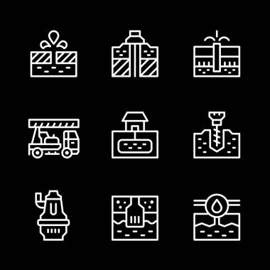 Su geçişli satır Icons set