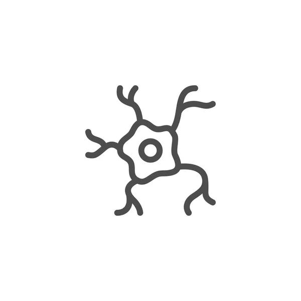 Icono de línea de células nerviosas — Vector de stock