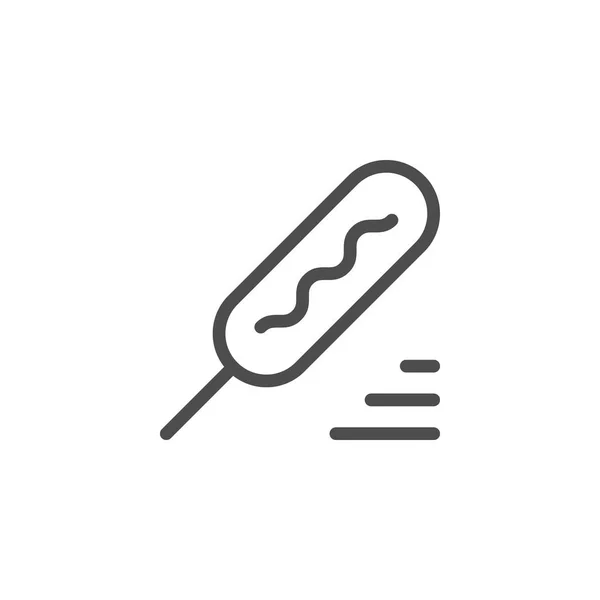 Corn dog line icon — Stock Vector