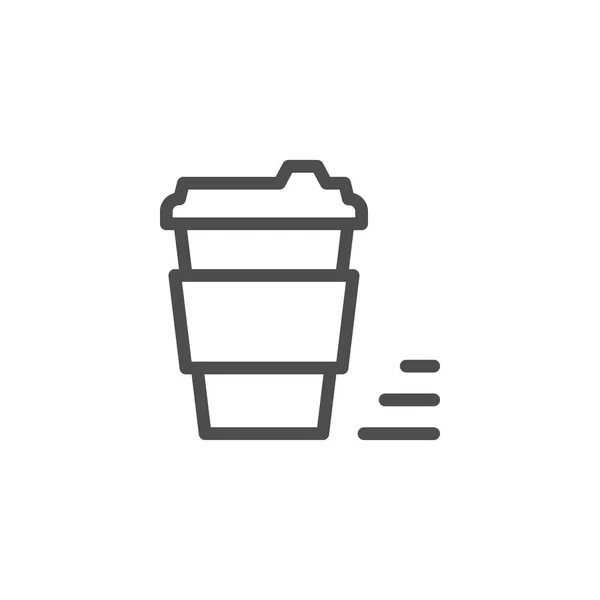 Café para ir icono de línea — Archivo Imágenes Vectoriales