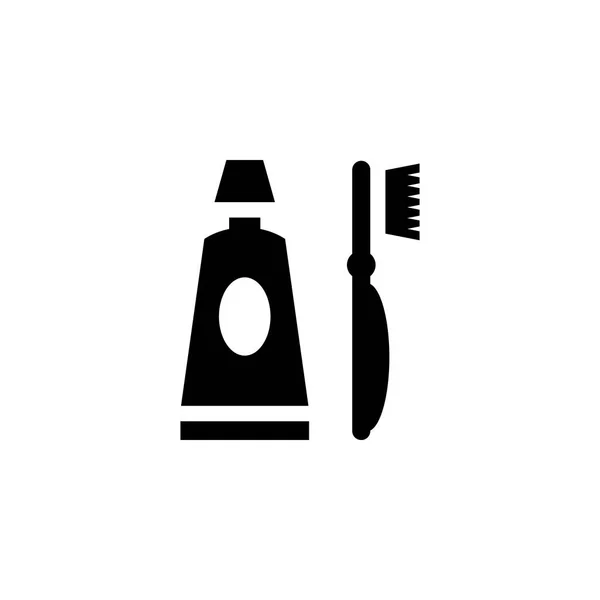 Fogkrém és fogkefe ikon — Stock Vector