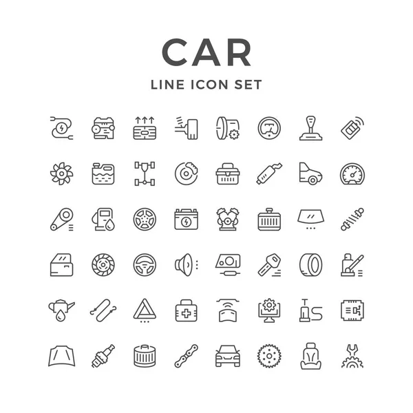 Набор иконок по автомобилям — стоковый вектор