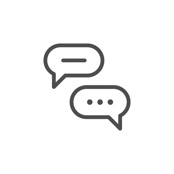 Discussion line icon — Stock Vector