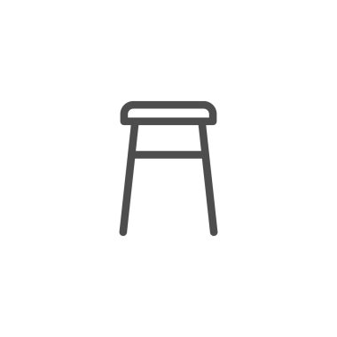 Sırtı açık dışkı satırı simgesi