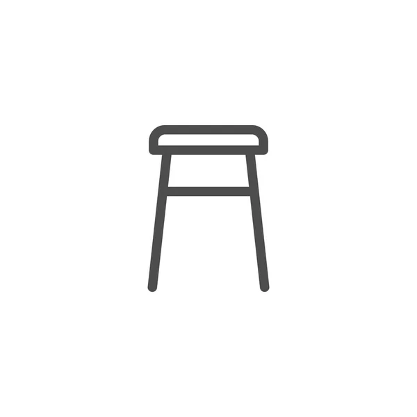 Ikona čáry výstřihem stolice — Stockový vektor