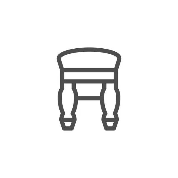 Ikona čáry retro výstřihem stolice — Stockový vektor