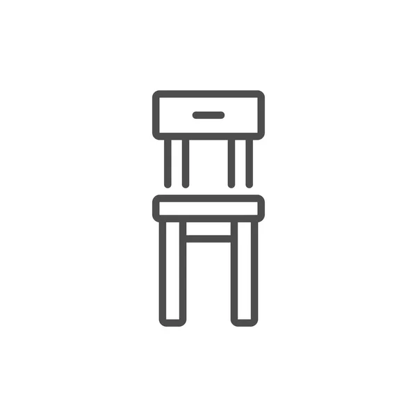 Ícone de linha de cadeira — Vetor de Stock