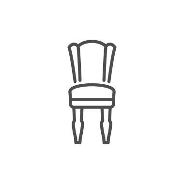 Klasik sandalye satırı simgesi