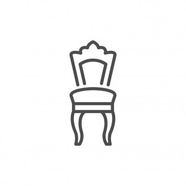 Klasik sandalye satırı simgesi