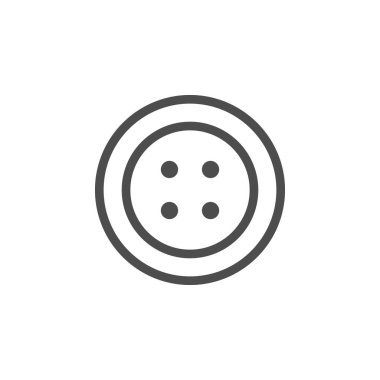 Dikiş düğmesi çizgi simgesi