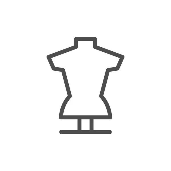 Icono de línea maniquí de sastres — Vector de stock