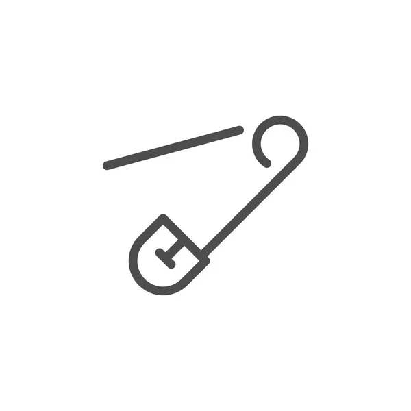 Icono de línea pin de seguridad — Vector de stock