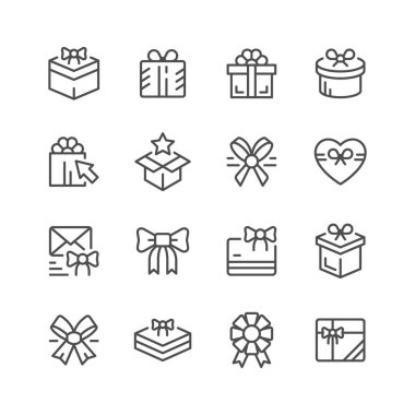 Hediyelik set satırında simgeleri