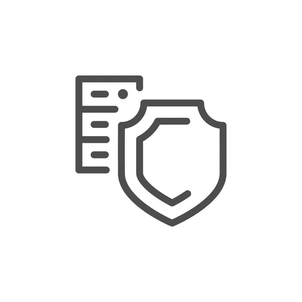 Ikona čáry hostující bezpečnostní — Stockový vektor